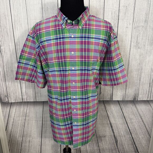 Ralph Lauren Other - Ralph Lauren Men's 4XB Mutlicolor Plaid Short Sleeve Button-Front Shirt